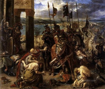  Constant Lienzo - La entrada de los cruzados en Constantinopla El romántico Eugene Delacroix
